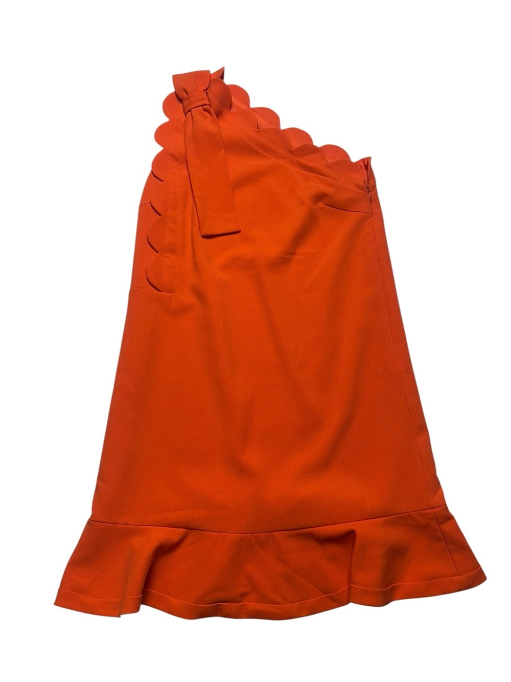 Victoria Beckham for Target Orange One Shoulder Scallop Ruffle Mini Dress XS